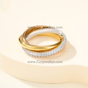Cartier Trinity Ring Small Model with Semi-Paved